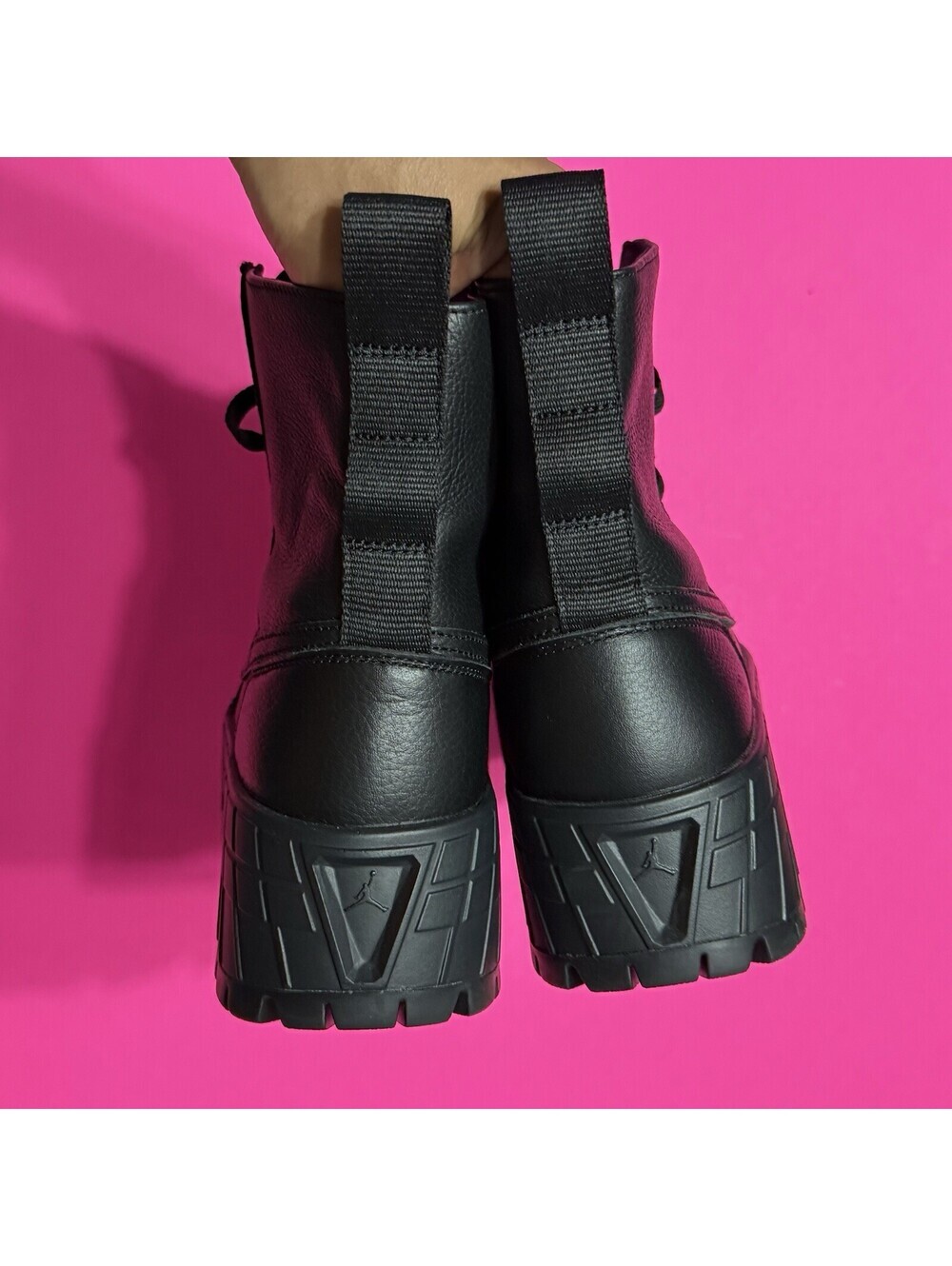 Nike‎ Air Jordan 1 High Brooklyn Triple Black Boots NBY FJ5737-001 Women New - Picture 4 of 9